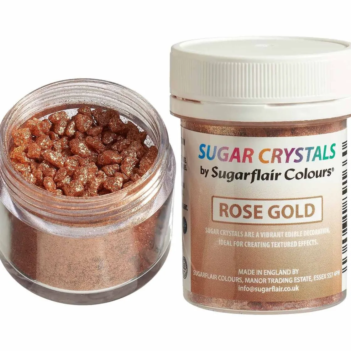 Sugarflair Suikerkristallen Rose Goud 40g* Eetbare Strooisels