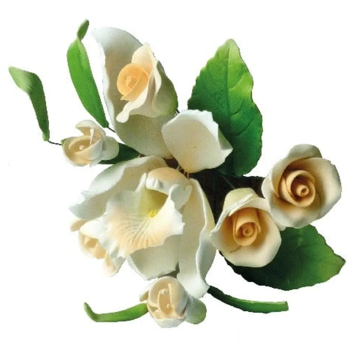 Overig Suikerbloem Boeket Roos Perzik/Wit* Bloem Decoraties