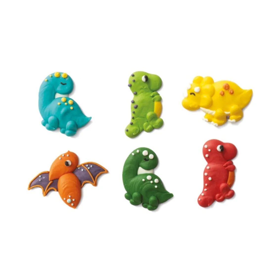 Decora Suikertie Dino's 3,5cm 6st.* Figuur Decoraties
