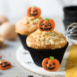 Decora Suikertie Halloween Pompoen Ø3,5 cm 6 stuks* Figuur Decoraties