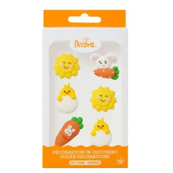 Decora Suikertie Pasen 4cm 6st.* Figuur Decoraties
