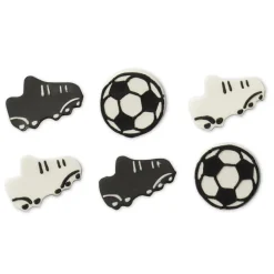 Decora Suikertie Voetbal Ø3-4cm 6st.* Figuur Decoraties