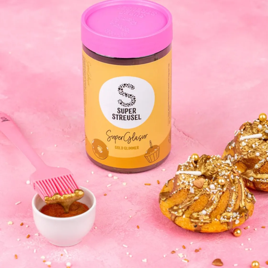 SuperStreusel SuperGlaze Goud Glimmend Poeder 175g* Glazuur