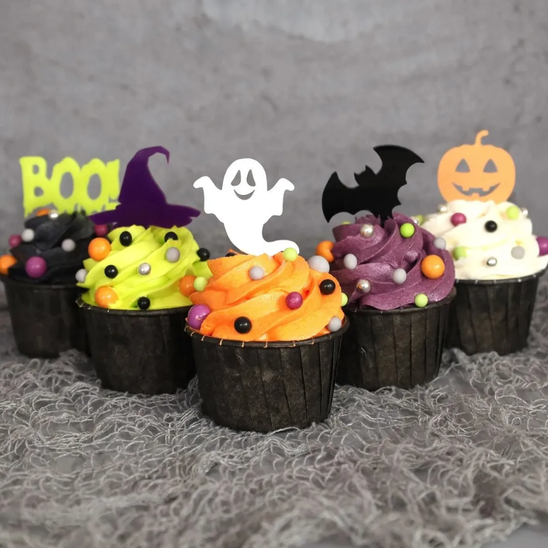 Sweet Stamp Cupcake Topper Geest 6st.* Ijsprikkers|Prikkers En Ringen