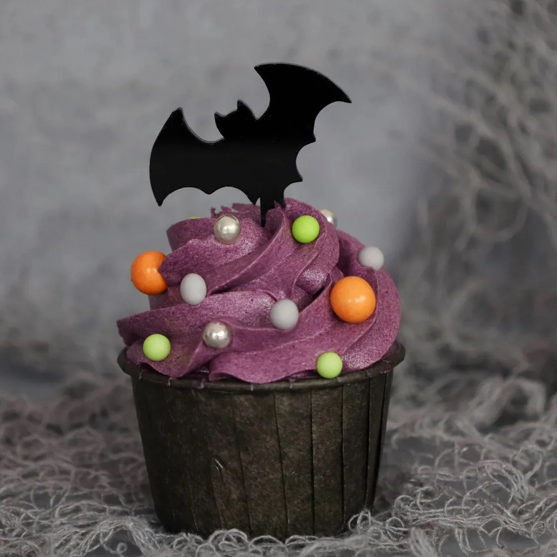 Sweet Stamp Cupcake Topper Vleermuis 6st.* Ijsprikkers|Prikkers En Ringen