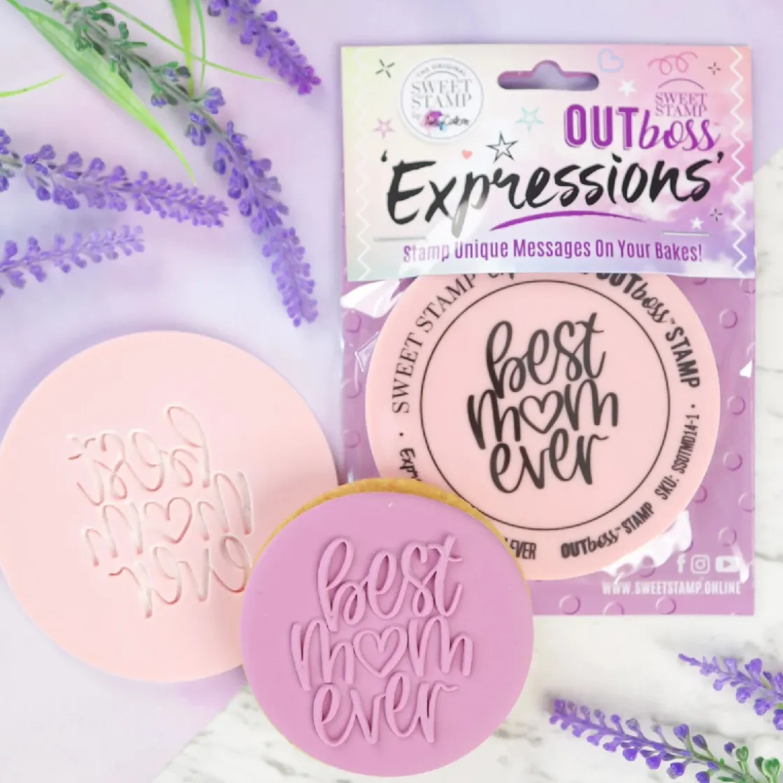Sweet Stamp Outboss Best Mom Banner* Stempels