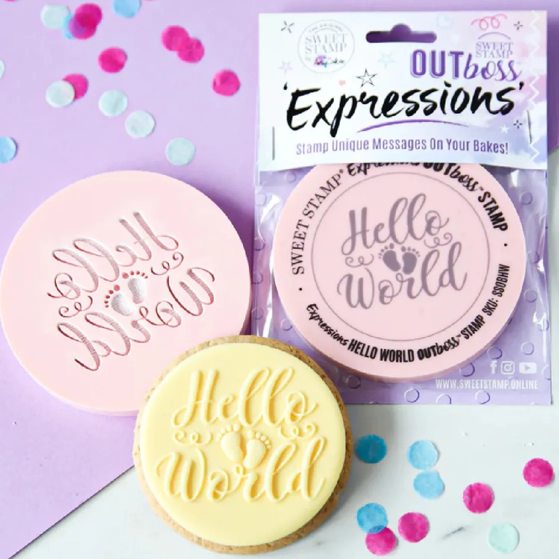Sweet Stamp Outboss Hello World* Stempels