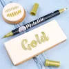 Sweet Stamp Stift Eetbare Inkt Dubbelzijdig Metallic Goud* Eetbaar Schrijven