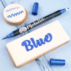 Sweet Stamp Stift Eetbare Inkt Dubbelzijdig Metallic Blauw* Eetbaar Schrijven