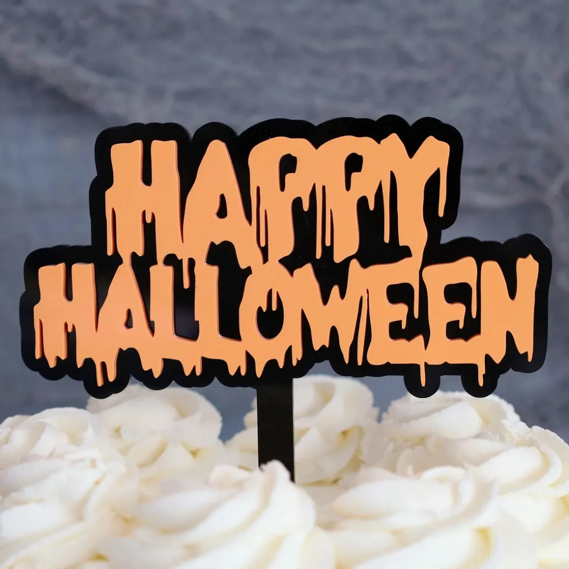 Sweet Stamp Taarttopper Happy Halloween 14x15cm*** Prikkers En Ringen