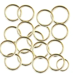 Taartdecoratie Ringen Goud Plastic Ø2cm 100st* Bruidsparen