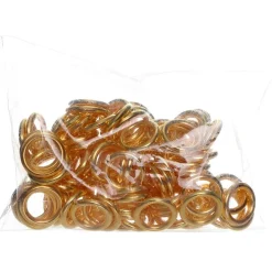 Taartdecoratie Ringen Goud Plastic Ø2cm 100st* Bruidsparen