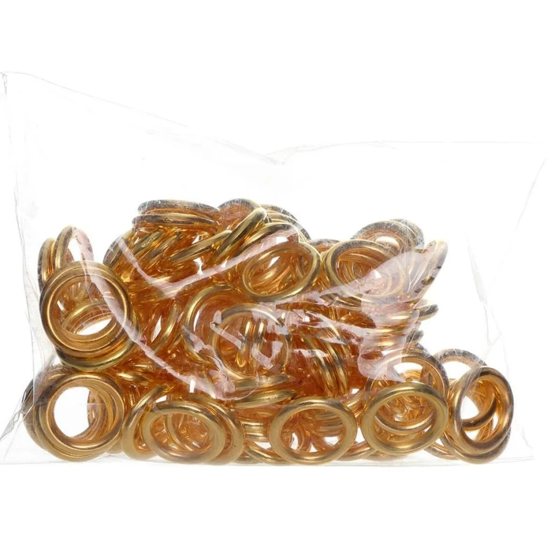 Taartdecoratie Ringen Goud Plastic Ø2cm 100st* Bruidsparen