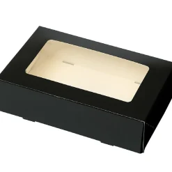 BrandNewCake Taartdoos met venster 19x12,5x5cm. Zwart 50st* Taartdozen