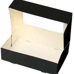 BrandNewCake Taartdoos met venster 19x12,5x5cm. Zwart 50st* Taartdozen