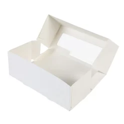BrandNewCake Taartdoos met venster 26x12x7cm. Wit 50st* Taartdozen