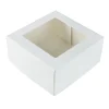 BrandNewCake Taartdoos met venster 19x19x9cm. Wit 50st* Taartdozen