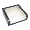 Overig Taartdoos met venster 30x30x9cm Zwart* Taartdozen