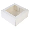 BrandNewCake Taartdoos met venster 21x21x9cm. Wit 3st* Taartdozen