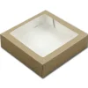 BrandNewCake Taartdoos met venster 19x19x5cm. Kraft 50st* Taartdozen
