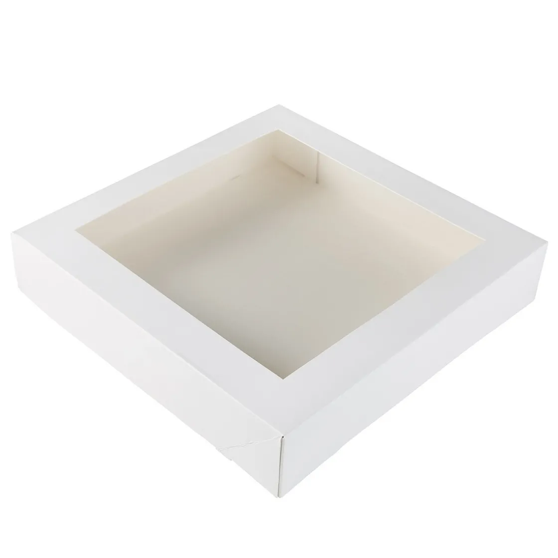 BrandNewCake Taartdoos met venster 30x30x6cm. Wit 50st* Taartdozen