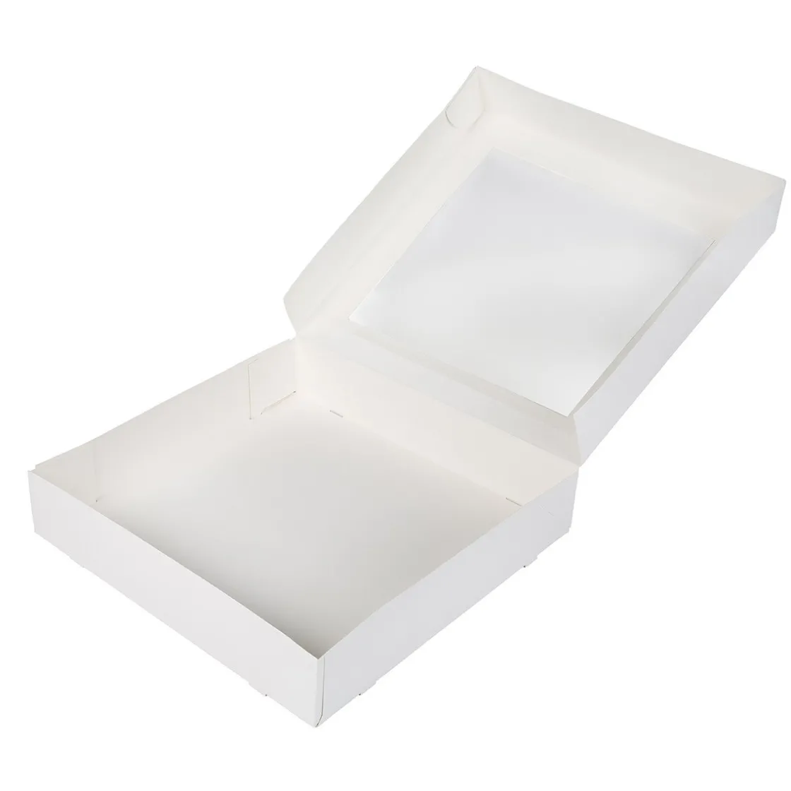 BrandNewCake Taartdoos met venster 30x30x6cm. Wit 50st* Taartdozen