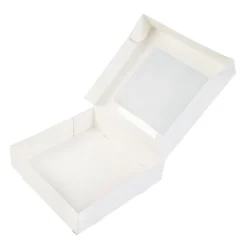 BrandNewCake Taartdoos met venster 19x19x5cm. Wit 50st* Taartdozen