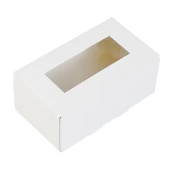 BrandNewCake Taartdoos met venster 12x7x5cm. Wit 3st* Taartdozen