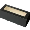 BrandNewCake Taartdoos Slof met venster 25x10x9cm. Zwart 3st* Taartdozen