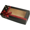 Overig Taartdoos Stol met Venster 34x16x8cm Zwart Strik (Kerst)*** Taartdozen