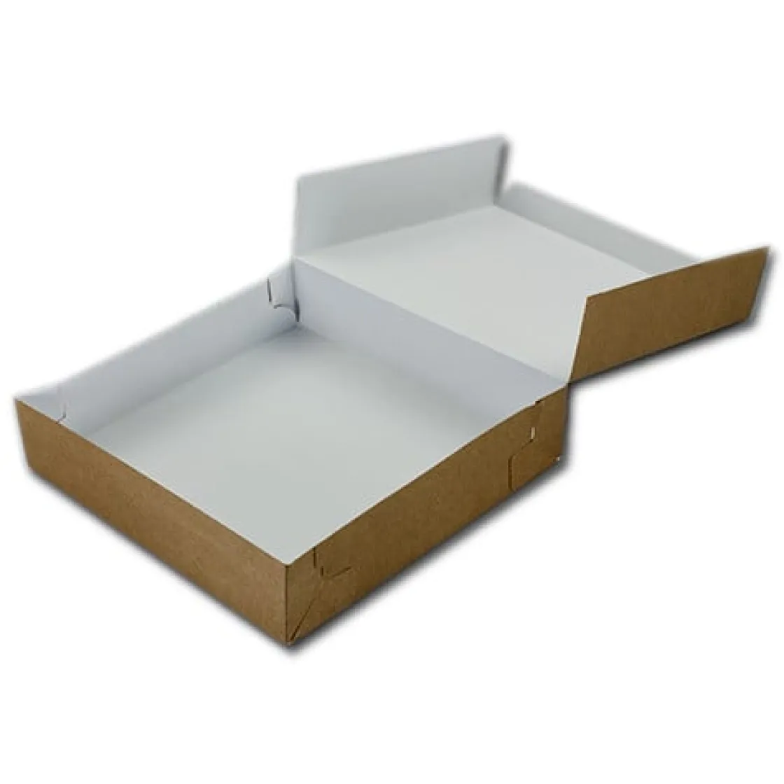 BrandNewCake Taartdoos 21x21x5cm. Kraft 50st* Taartdozen