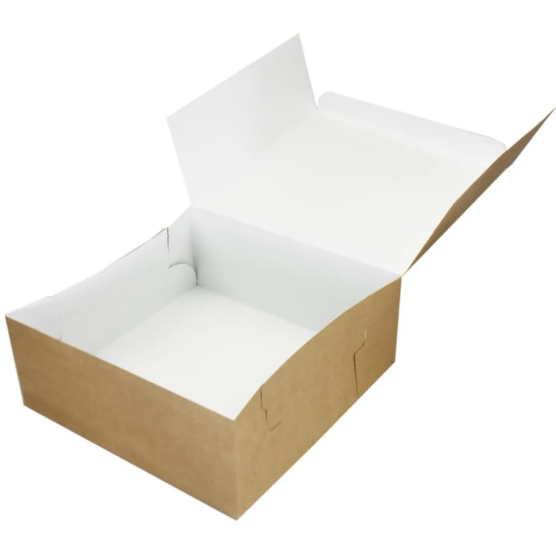 BrandNewCake Taartdoos 25x25x10cm. Kraft 50st* Taartdozen