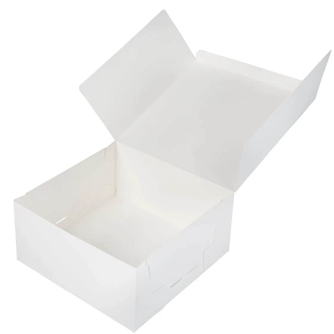 BrandNewCake Taartdoos 21x21x10cm. Wit 50st* Taartdozen