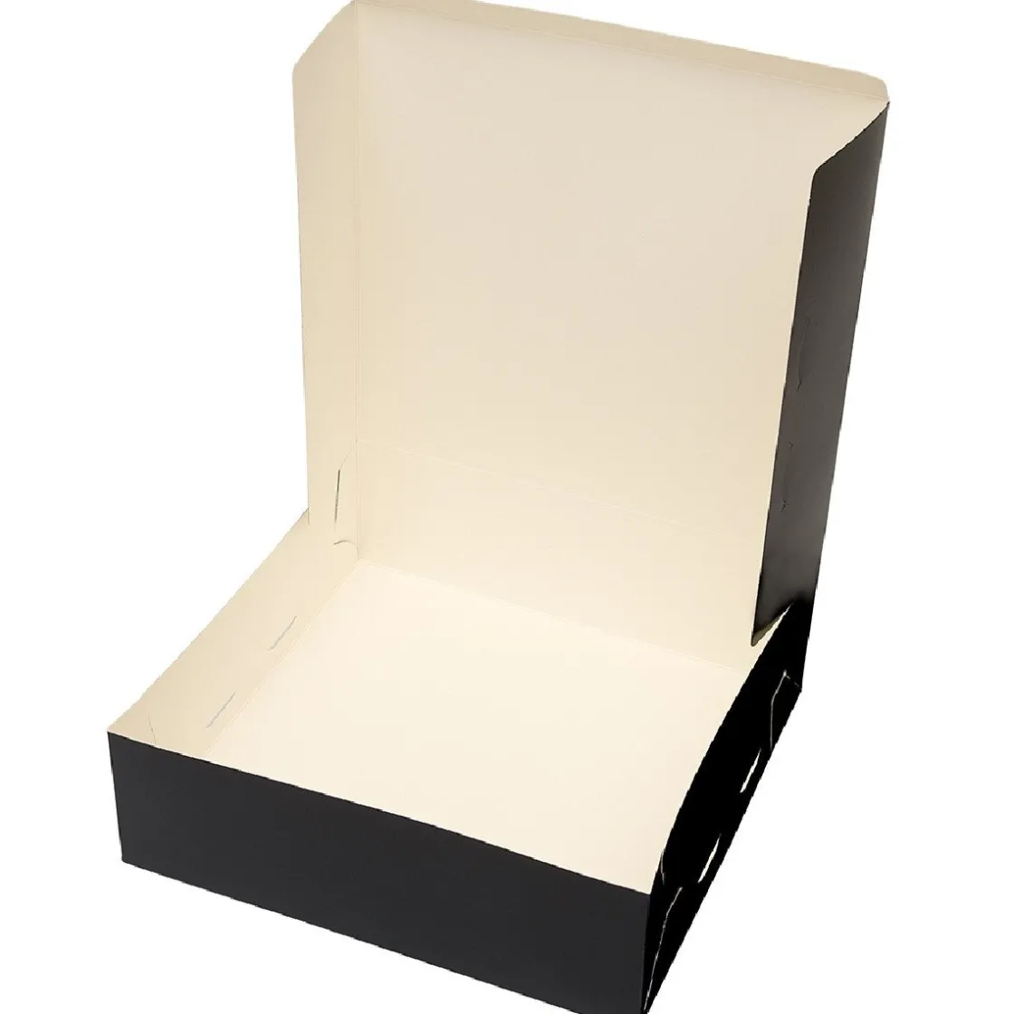 BrandNewCake Taartdoos 25x25x8cm. Zwart 3st* Taartdozen