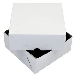 Overig Taartdoos Zwanenhals 20x20x9cm. Wit 10st* Taartdozen