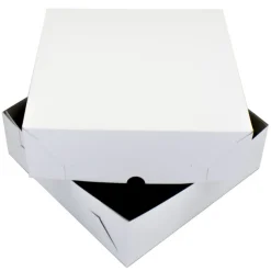 Overig Taartdoos Zwanenhals 30x30x9cm. Wit 10st* Taartdozen