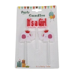 Overig Taartkaarsjes Geboorte It's a Girl*** Kaarsjes En Vuurwerk