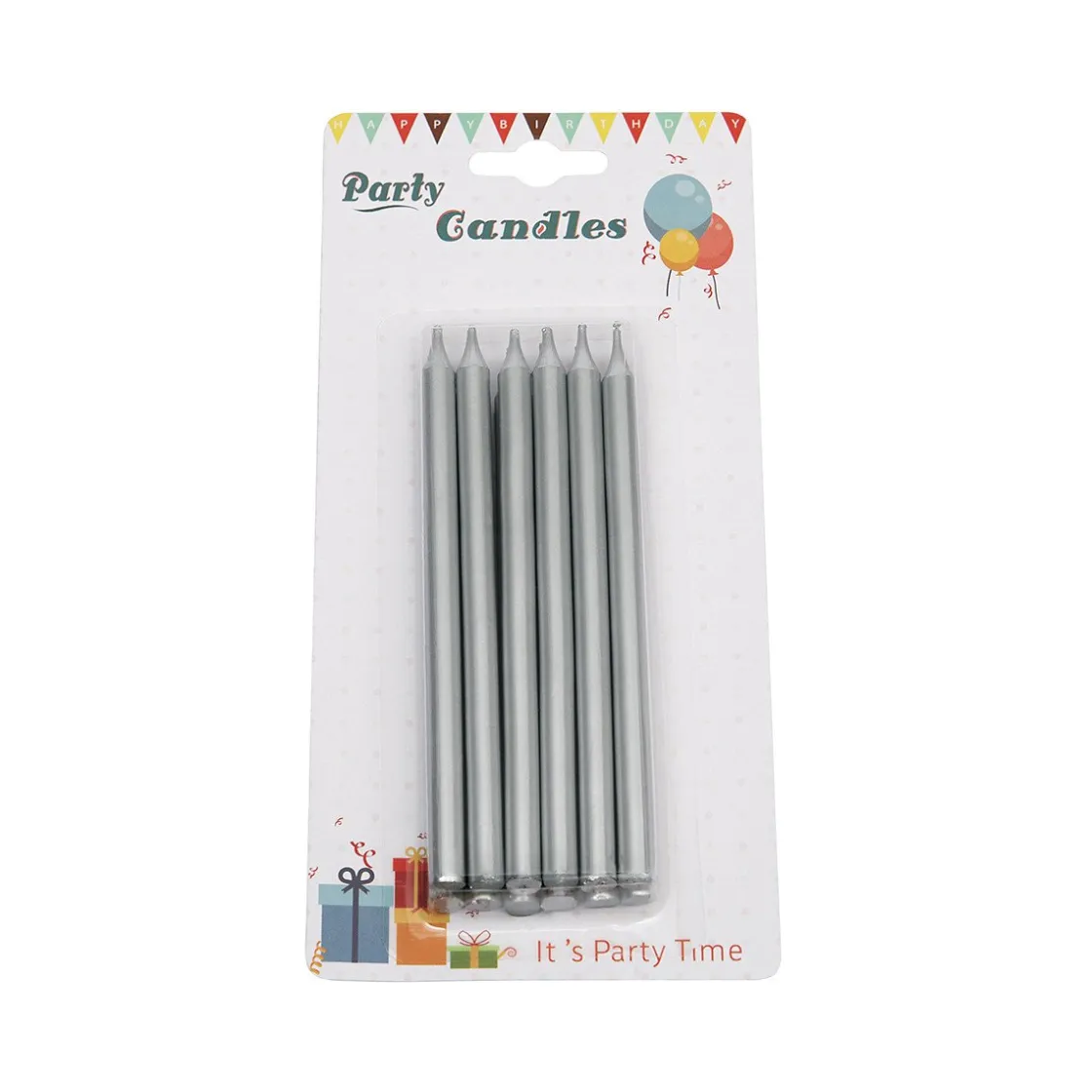 Overig Taartkaarsjes Lang Zilver 12st.*** Kaarsjes En Vuurwerk