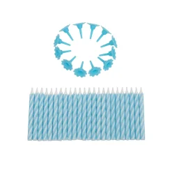 Overig Taartkaarsjes met houders Blauw 24st*** Kaarsjes En Vuurwerk