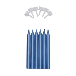 Overig Taartkaarsjes met houders Blauw 6st.*** Kaarsjes En Vuurwerk