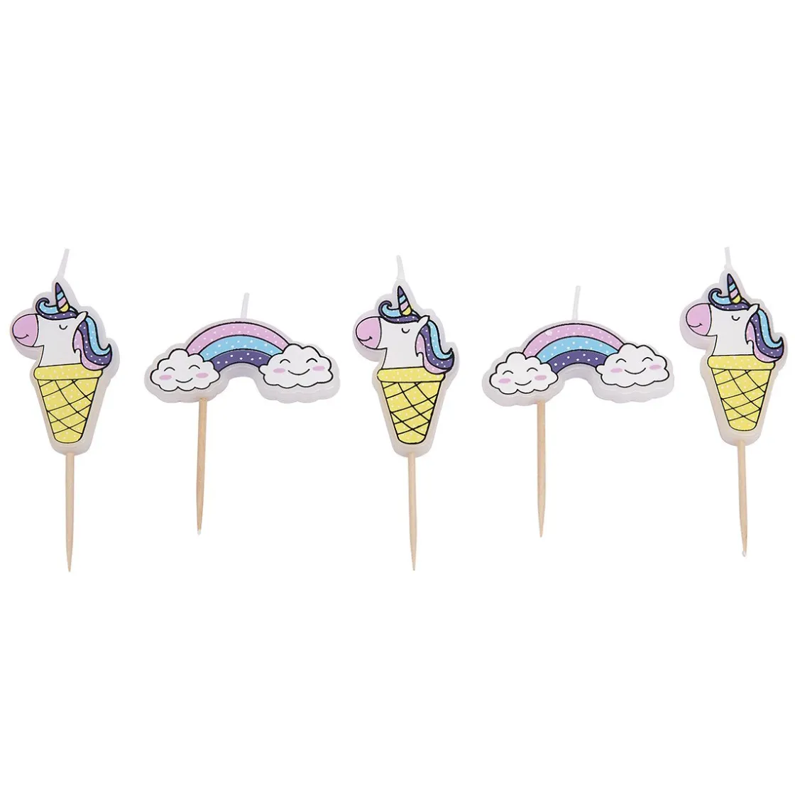 Overig Taartkaarsjes Unicorn & Regenboog*** Kaarsjes En Vuurwerk