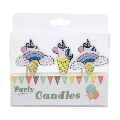 Overig Taartkaarsjes Unicorn & Regenboog*** Kaarsjes En Vuurwerk