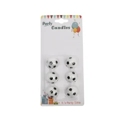 Overig Taartkaarsjes Voetbal 6st.* Kaarsjes En Vuurwerk