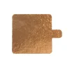 Overig Taartkarton Vierkant Goud/Zwart met lip 8x8cm per stuk* Taartkartons En Randen