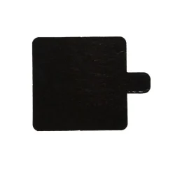 Overig Taartkarton Vierkant Goud/Zwart met lip 8x8cm per stuk* Taartkartons En Randen