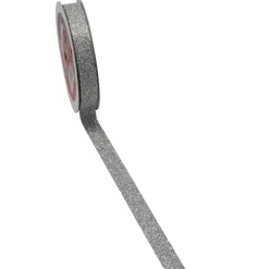 Overig Taartlint Glitter Zilver 15mm x 20m*** Chocolade Verpakkingen|Bonbon Doosjes