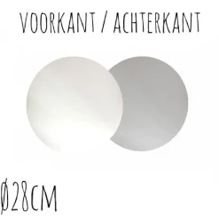 BrandNewCake Taartonderzetter Wit / Zilver Ø28cm 10st.* Taartkartons En Randen