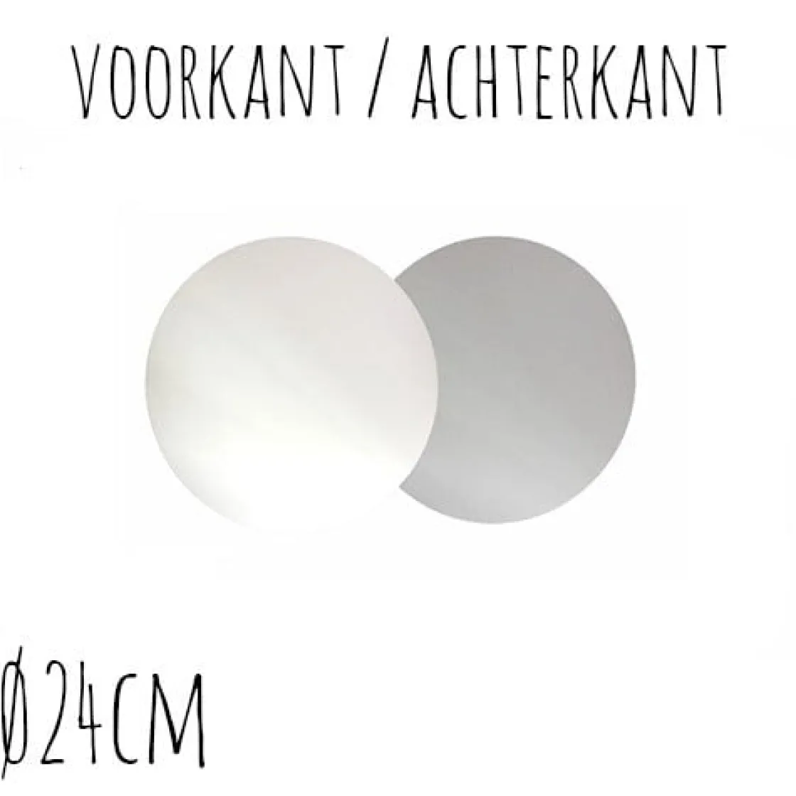 BrandNewCake Taartonderzetter Wit / Zilver Ø24cm 10st.* Taartkartons En Randen