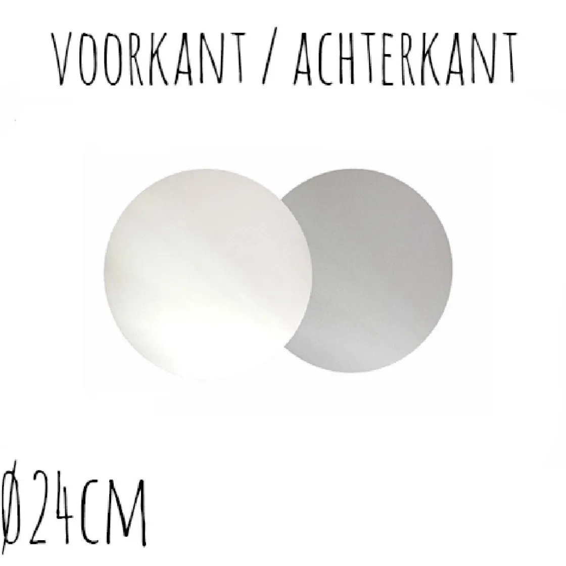 BrandNewCake Taartonderzetter Wit / Zilver Ø24cm 100st.* Taartkartons En Randen