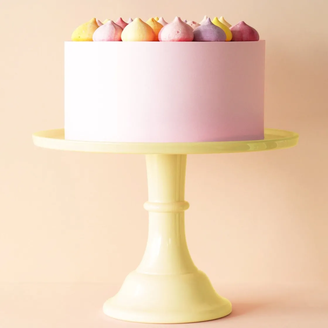 Overig Taartplateau Geel Melamine Ø30x20m* Taartplateaus